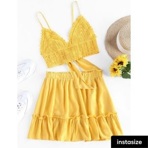 2 Piece Set 💛🌻Skirt + Top